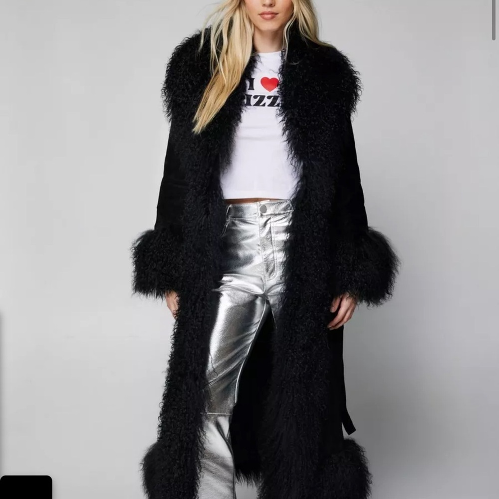 ISO, Nasty Gal Premium Real Suede Real Shearling Afghan